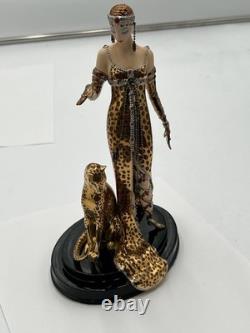 House of Erte Ocelot Limited Edition Porcelain Figurine Franklin Mint