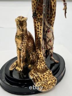 House of Erte Ocelot Limited Edition Porcelain Figurine Franklin Mint