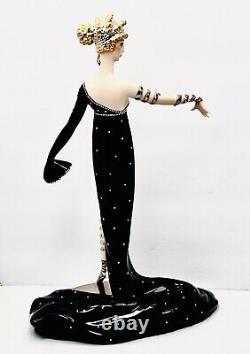 House of Erte Pearls and Emeralds Porcelain Hand Painted Figurine #M2933