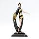 House of Erte Pearls and Emeralds Porcelain Sculpture By Franklin Mint