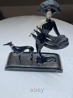 House of Erte Symphony In Black Limited Edition Sculpture Figurine Franklin Mint