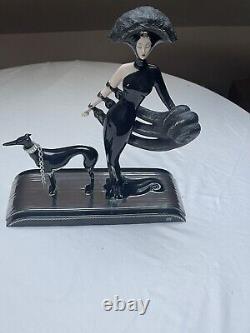 House of Erte Symphony In Black Limited Edition Sculpture Figurine Franklin Mint