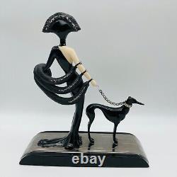 House of Erte Symphony In Black Limited Edition Sculpture Figurine Franklin Mint