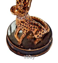 House of Erte The Franklin Min Leopard Limited Ed. Porcelain Art Deco Figurine