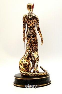 House of Erte The Franklin Mint Leopard Figurine Limited Edition A 3677 w Box