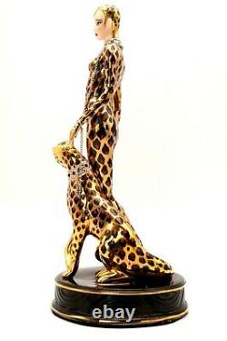 House of Erte The Franklin Mint Leopard Figurine Limited Edition A 3677 w Box