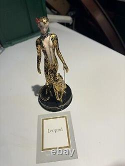 House of Erte The Franklin Mint Leopard Limited Edition Hand Painted Porcelain