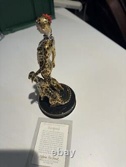 House of Erte The Franklin Mint Leopard Limited Edition Hand Painted Porcelain