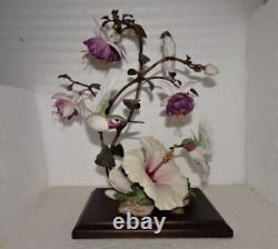 House of Faberge Flight of Fancy Porcelain / Bronze Hummingbird Bird Figurine