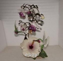 House of Faberge Flight of Fancy Porcelain / Bronze Hummingbird Bird Figurine