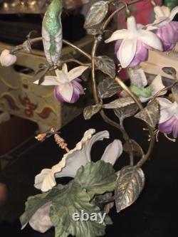 House of Faberge Flight of Fancy Porcelain / Bronze Hummingbird Bird Figurine