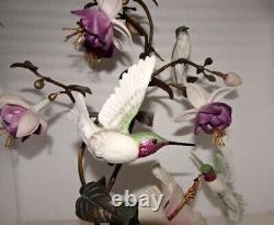 House of Faberge Flight of Fancy Porcelain / Bronze Hummingbird Bird Figurine