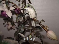 House of Faberge Flight of Fancy Porcelain / Bronze Hummingbird Bird Figurine