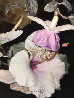House of Faberge Flight of Fancy Porcelain / Bronze Hummingbird Bird Figurine