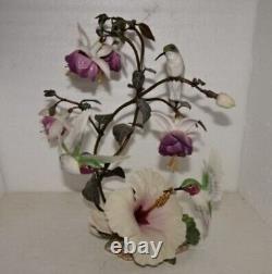 House of Faberge Flight of Fancy Porcelain / Bronze Hummingbird Bird Figurine