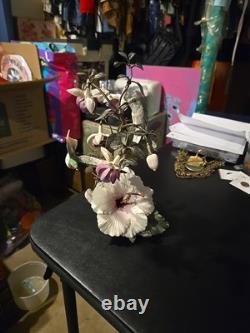 House of Faberge Flight of Fancy Porcelain / Bronze Hummingbird Bird Figurine
