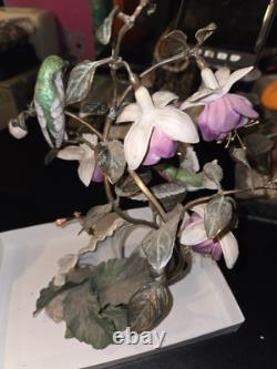 House of Faberge Flight of Fancy Porcelain / Bronze Hummingbird Bird Figurine