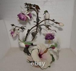 House of Faberge Flight of Fancy Porcelain / Bronze Hummingbird Bird Figurine