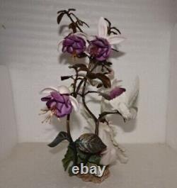 House of Faberge Flight of Fancy Porcelain / Bronze Hummingbird Bird Figurine