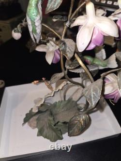House of Faberge Flight of Fancy Porcelain / Bronze Hummingbird Bird Figurine