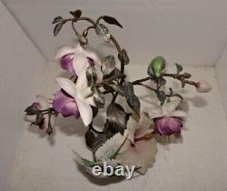 House of Faberge Flight of Fancy Porcelain / Bronze Hummingbird Bird Figurine