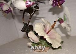 House of Faberge Flight of Fancy Porcelain / Bronze Hummingbird Bird Figurine