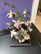 House of Faberge Flight of Fancy Porcelain/Bronze Hummingbird Hibiscus Figurine
