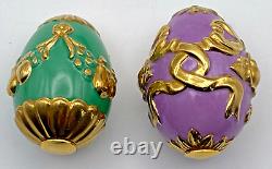 House of Faberge SPRING EGG BASKET (with 9 Eggs) by The Franklin Mint