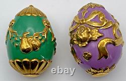 House of Faberge SPRING EGG BASKET (with 9 Eggs) by The Franklin Mint