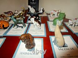 Huge Lot 25 Franklin Mint Cat Curio Cabinet Collection Figurines + Booklets