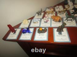 Huge Lot 25 Franklin Mint Cat Curio Cabinet Collection Figurines + Booklets MINT