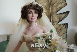 JACKIE KENNEDY Bride Wedding Dress 1st Ed RARE Porcelain Doll FRANKLIN MINT