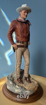 JOHN WAYNE THE DUKE Franklin Mint Hand Painted Porcelain Figurine True Grit