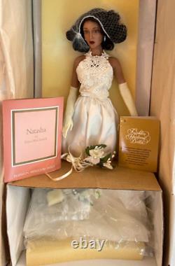 Jessica McClintock Franklin Mint Natasha Bride doll vintage NIB dark skin Black