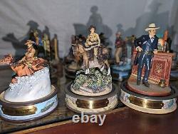 John Wayne Franklin Mint Hand Painted Sculptures. Lot Of 17 With Domes And C. O. A