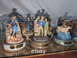 John Wayne Franklin Mint Hand Painted Sculptures. Lot Of 17 With Domes And C. O. A