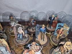 John Wayne Franklin Mint Hand Painted Sculptures. Lot Of 17 With Domes And C. O. A