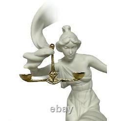 Justice Franklin Mint Porcelain Justice Figurine, 24k Gold Leaf