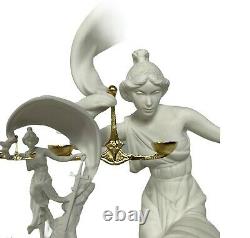 Justice Franklin Mint Porcelain Justice Figurine, 24k Gold Leaf