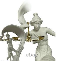 Justice Franklin Mint Porcelain Justice Figurine, 24k Gold Leaf