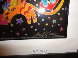 LAUREL BURCH Flying Felines Porcelain Plaque 24K Accents Franklin Mint limited