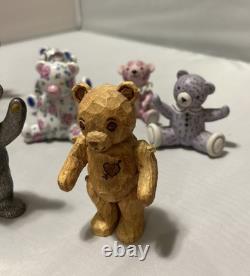 LOT FULL SET 14 1991 VTG Teddy Bears The Americana Collection Franklin Mint RARE