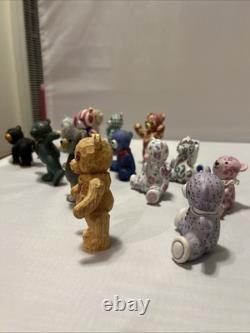 LOT FULL SET 14 1991 VTG Teddy Bears The Americana Collection Franklin Mint RARE