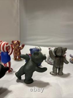 LOT FULL SET 14 1991 VTG Teddy Bears The Americana Collection Franklin Mint RARE
