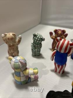 LOT FULL SET 14 1991 VTG Teddy Bears The Americana Collection Franklin Mint RARE