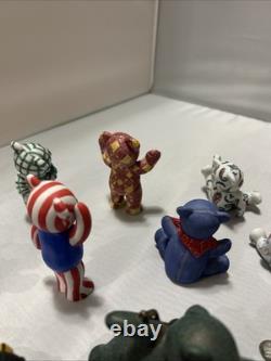 LOT FULL SET 14 1991 VTG Teddy Bears The Americana Collection Franklin Mint RARE