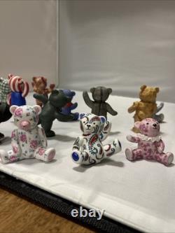 LOT FULL SET 14 1991 VTG Teddy Bears The Americana Collection Franklin Mint RARE