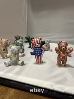 LOT FULL SET 14 1991 VTG Teddy Bears The Americana Collection Franklin Mint RARE