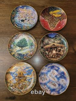 LOT OF 6 Franklin Mint BILL BELL Limited Ed FINE PORCELAIN PLATE Biblical 1991-2