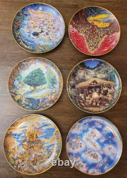 LOT OF 6 Franklin Mint BILL BELL Limited Ed FINE PORCELAIN PLATE Biblical 1991-2
